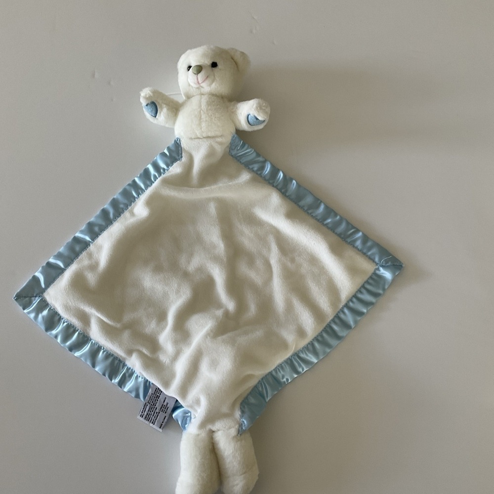 Crazy Mountain‎ Imports My Name Is Hugs White Teddy Bear Baby Security Blanket